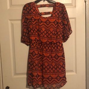 Pink/blue short dress